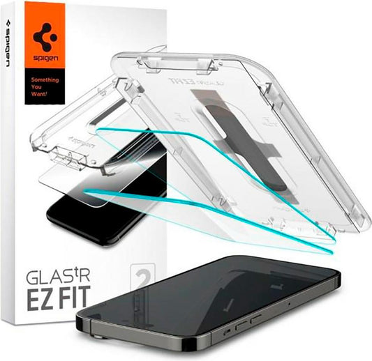 Spigen Glas.tR EZ Fit Tempered Glass for iPhone 14 Pro - 2 pcs.
