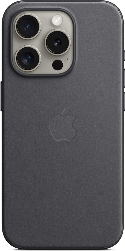 iPhone 15 Pro Feingewebe Case mit MagSafe - Schwarz