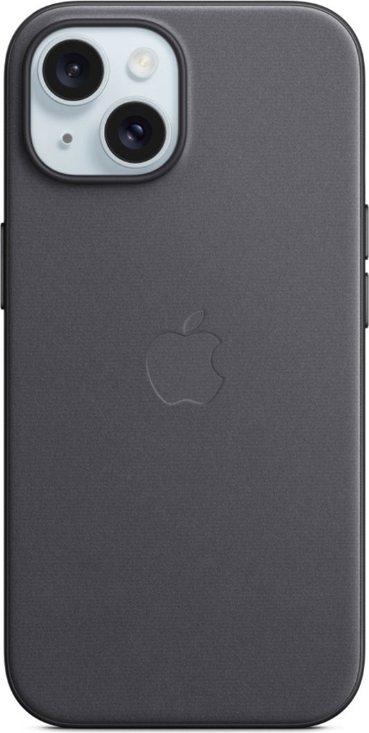 iPhone 15 Feingewebe Case mit MagSafe - Schwarz