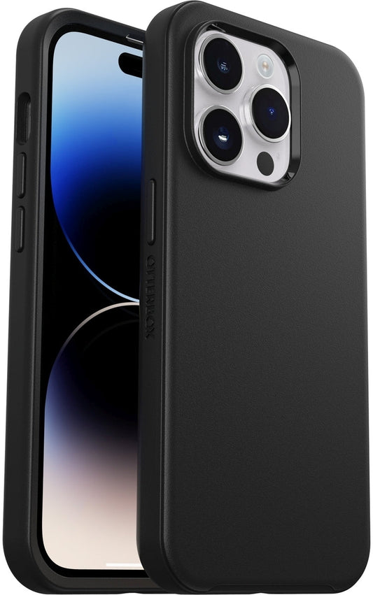 OtterBox Symmetry+ Case for iPhone 14 Pro with MagSafe, shockproof, drop-proof, protective slim case, 3X antimicrobial protection, black