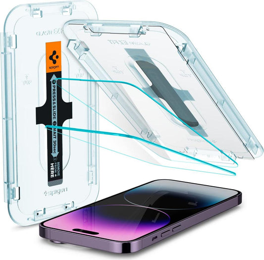Spigen Glas.tR EZ Fit Tempered Glass for iPhone 14 Pro Max - 2 pcs.